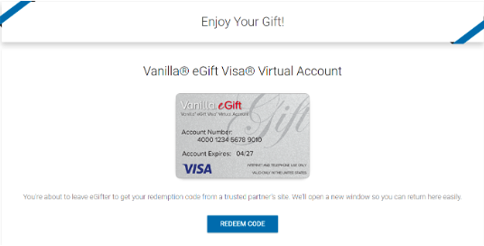 Vanilla eGift Visa - Redemption Instructions – eGifter Support
